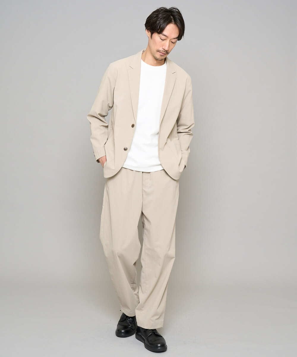 KHJFD24109 a.v.v MEN(アー・ヴェ・ヴェ) 【イージーケア/洗濯機で洗える/毛玉になりにくい/ストレッチ】春リライト テーラードジャケット ダークグレー