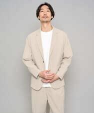 KHJFD24109 a.v.v MEN(アー・ヴェ・ヴェ) 【イージーケア/洗濯機で洗える/毛玉になりにくい/ストレッチ】春リライト テーラードジャケット ダークグレー