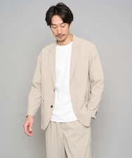 KHJFD24109 a.v.v MEN(アー・ヴェ・ヴェ) 【イージーケア/洗濯機で洗える/毛玉になりにくい/ストレッチ】春リライト テーラードジャケット ダークグレー