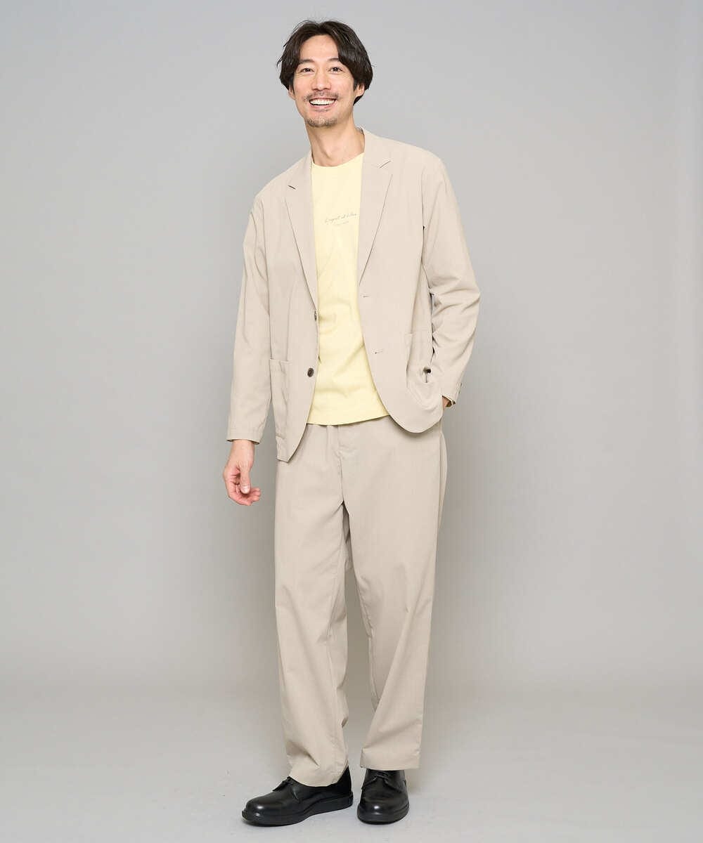 KHJFD24109 a.v.v MEN(アー・ヴェ・ヴェ) 【イージーケア/洗濯機で洗える/毛玉になりにくい/ストレッチ】春リライト テーラードジャケット ダークグレー