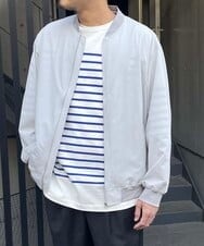 KHJFS14089 a.v.v MEN(アー・ヴェ・ヴェ) ライトストレッチリブブルゾン ライトグレー