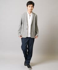 KHJGA16099 a.v.v MEN(アー・ヴェ・ヴェ) 【イージーケア/ストレッチ】スラブカノコサマージャケット ダークグレー