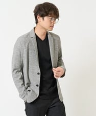 KHJGA16099 a.v.v MEN(アー・ヴェ・ヴェ) 【イージーケア/ストレッチ】スラブカノコサマージャケット ダークグレー