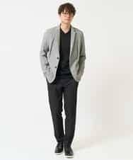 KHJGA16099 a.v.v MEN(アー・ヴェ・ヴェ) 【イージーケア/ストレッチ】スラブカノコサマージャケット ダークグレー