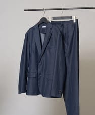 KHJGA35119 a.v.v MEN(アー・ヴェ・ヴェ) 【イージーケア/接触冷感】スマートシャンブレーライトジャケット【ON/OFF兼用】(セットアップ対応）  ダークグレー