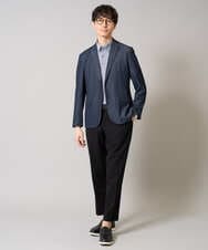 KHJGA35119 a.v.v MEN(アー・ヴェ・ヴェ) 【イージーケア/接触冷感】スマートシャンブレーサマージャケット【ON/OFF兼用】(セットアップ対応）  ダークグレー