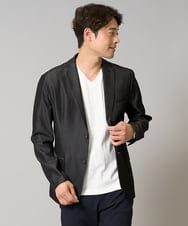 KHJGA35119 a.v.v MEN(アー・ヴェ・ヴェ) 【イージーケア/接触冷感】スマートシャンブレーサマージャケット【ON/OFF兼用】(セットアップ対応）  ダークグレー