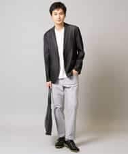 KHJGA35119 a.v.v MEN(アー・ヴェ・ヴェ) 【イージーケア/接触冷感】スマートシャンブレーライトジャケット【ON/OFF兼用】(セットアップ対応）  ダークグレー