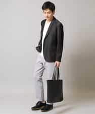 KHJGA35119 a.v.v MEN(アー・ヴェ・ヴェ) 【イージーケア/接触冷感】スマートシャンブレーライトジャケット【ON/OFF兼用】(セットアップ対応）  ダークグレー