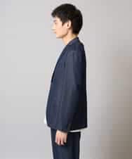 KHJGA35119 a.v.v MEN(アー・ヴェ・ヴェ) 【イージーケア/接触冷感】スマートシャンブレーライトジャケット【ON/OFF兼用】(セットアップ対応）  ダークグレー