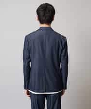 KHJGA35119 a.v.v MEN(アー・ヴェ・ヴェ) 【イージーケア/接触冷感】スマートシャンブレーライトジャケット【ON/OFF兼用】(セットアップ対応）  ダークグレー