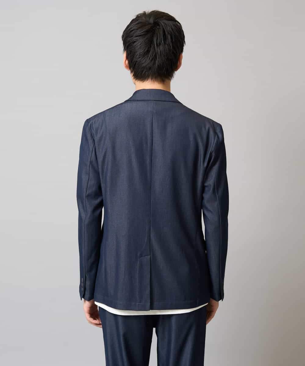 KHJGA35119 a.v.v MEN(アー・ヴェ・ヴェ) 【イージーケア/接触冷感】スマートシャンブレーライトジャケット【ON/OFF兼用】(セットアップ対応）  ダークグレー