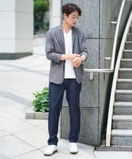 KHJGA75099 a.v.v MEN(アー・ヴェ・ヴェ) 【イージーケア/速乾/接触冷感】スラブメランジサマージャケット【スマートシリーズ】 ダークグレー