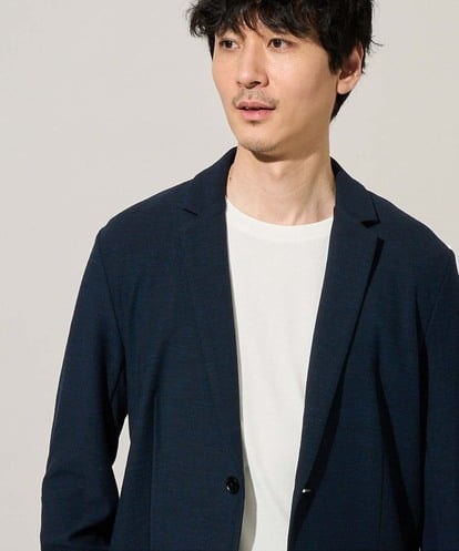 KHJGD16099 a.v.v MEN 【イージーケア/洗濯機で洗える/ストレッチ】スラブメランジカノコスマートジャケット