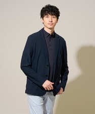 KHJGD16099 a.v.v MEN(アー・ヴェ・ヴェ) 【イージーケア/洗濯機で洗える/ストレッチ】スラブメランジカノコスマートジャケット ネイビー