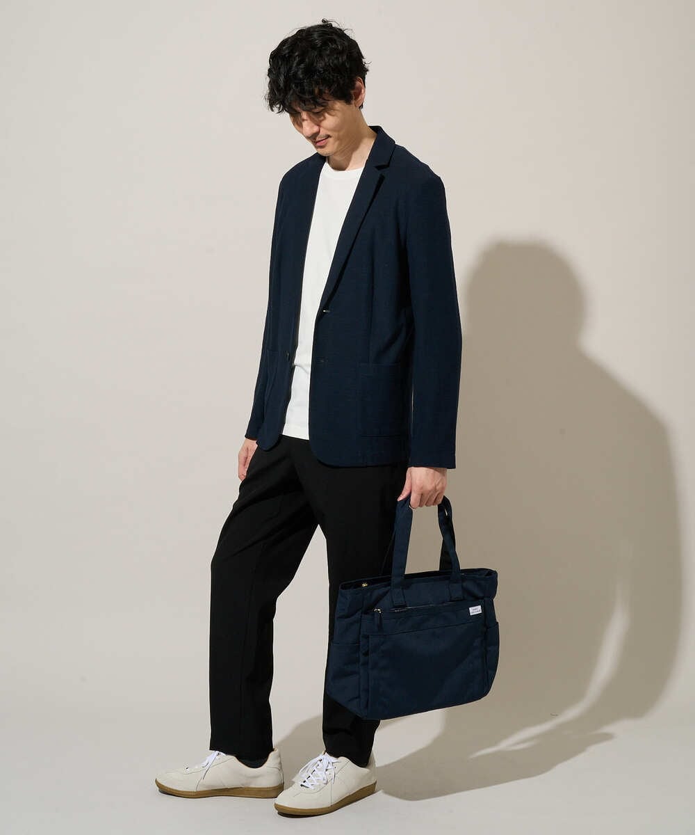 KHJGD16099 a.v.v MEN(アー・ヴェ・ヴェ) 【イージーケア/洗濯機で洗える/ストレッチ】スラブメランジカノコスマートジャケット ダークグレー