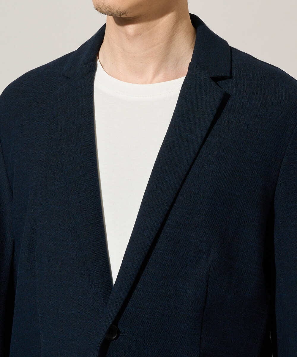 KHJGD16099 a.v.v MEN(アー・ヴェ・ヴェ) 【イージーケア/洗濯機で洗える/ストレッチ】スラブメランジカノコスマートジャケット ダークグレー