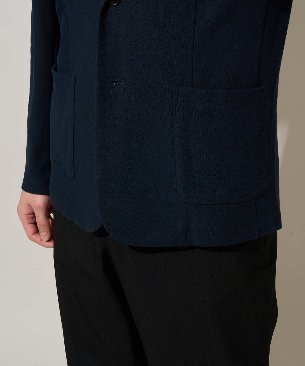 KHJGD16099 a.v.v MEN(アー・ヴェ・ヴェ) 【イージーケア/洗濯機で洗える/ストレッチ】スラブメランジカノコスマートジャケット ダークグレー