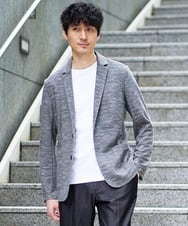 KHJGD16099 a.v.v MEN(アー・ヴェ・ヴェ) スラブカノコ スマートジャケット 【イージーケア/洗濯機で洗える/ストレッチ】 ダークグレー