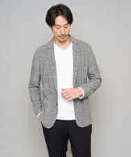 KHJGD16099 a.v.v MEN(アー・ヴェ・ヴェ) 【イージーケア/洗濯機で洗える/ストレッチ】スラブメランジカノコスマートジャケット ダークグレー