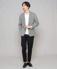 KHJGD16099 a.v.v MEN(アー・ヴェ・ヴェ) 【イージーケア/洗濯機で洗える/ストレッチ】スラブメランジカノコスマートジャケット ダークグレー