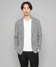 KHJGD16099 a.v.v MEN(アー・ヴェ・ヴェ) 【イージーケア/洗濯機で洗える/ストレッチ】スラブメランジカノコスマートジャケット ダークグレー