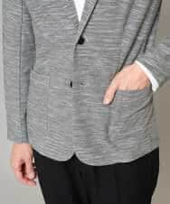 KHJGD16099 a.v.v MEN(アー・ヴェ・ヴェ) 【イージーケア/洗濯機で洗える/ストレッチ】スラブメランジカノコスマートジャケット ダークグレー