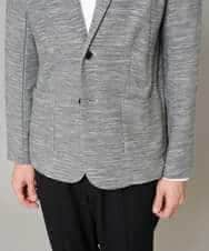 KHJGD16099 a.v.v MEN(アー・ヴェ・ヴェ) 【イージーケア/洗濯機で洗える/ストレッチ】スラブメランジカノコスマートジャケット ダークグレー