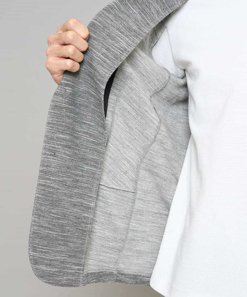 KHJGD16099 a.v.v MEN(アー・ヴェ・ヴェ) 【イージーケア/洗濯機で洗える/ストレッチ】スラブメランジカノコスマートジャケット ダークグレー