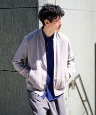 KHJGD25119 a.v.v MEN(アー・ヴェ・ヴェ) 【洗濯機で洗える】シアーリブブルゾン グレー