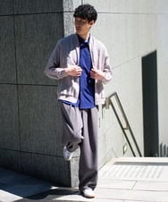 KHJGD25119 a.v.v MEN(アー・ヴェ・ヴェ) 【洗濯機で洗える】シアーリブブルゾン グレー