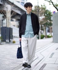 KHJGD25119 a.v.v MEN(アー・ヴェ・ヴェ) 【洗濯機で洗える】シアーリブブルゾン ブラック