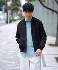 KHJGD25119 a.v.v MEN(アー・ヴェ・ヴェ) 【洗濯機で洗える】シアーリブブルゾン ブラック