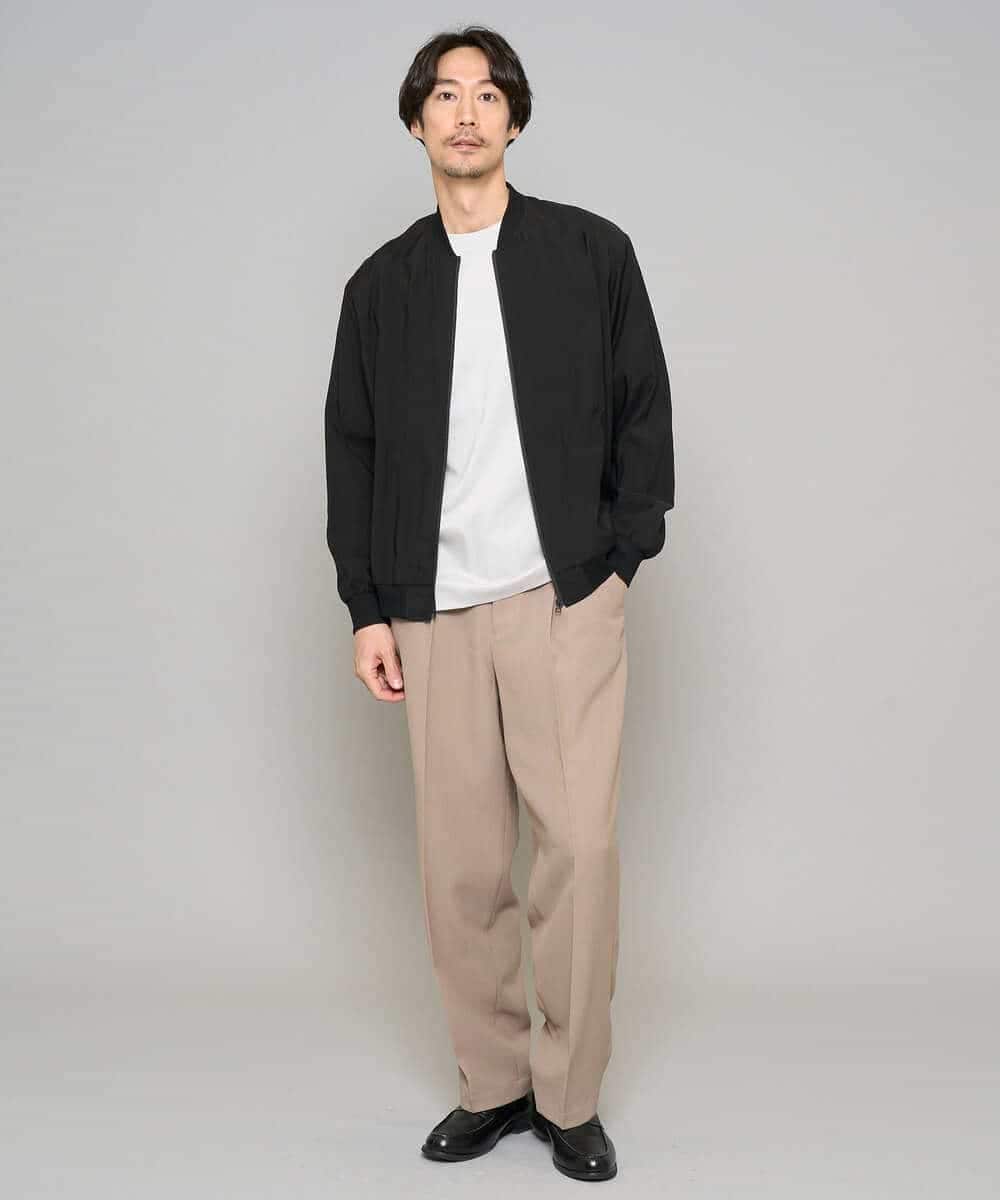 KHJGD25119 a.v.v MEN(アー・ヴェ・ヴェ) 【洗濯機で洗える】シアーリブブルゾン ブラック