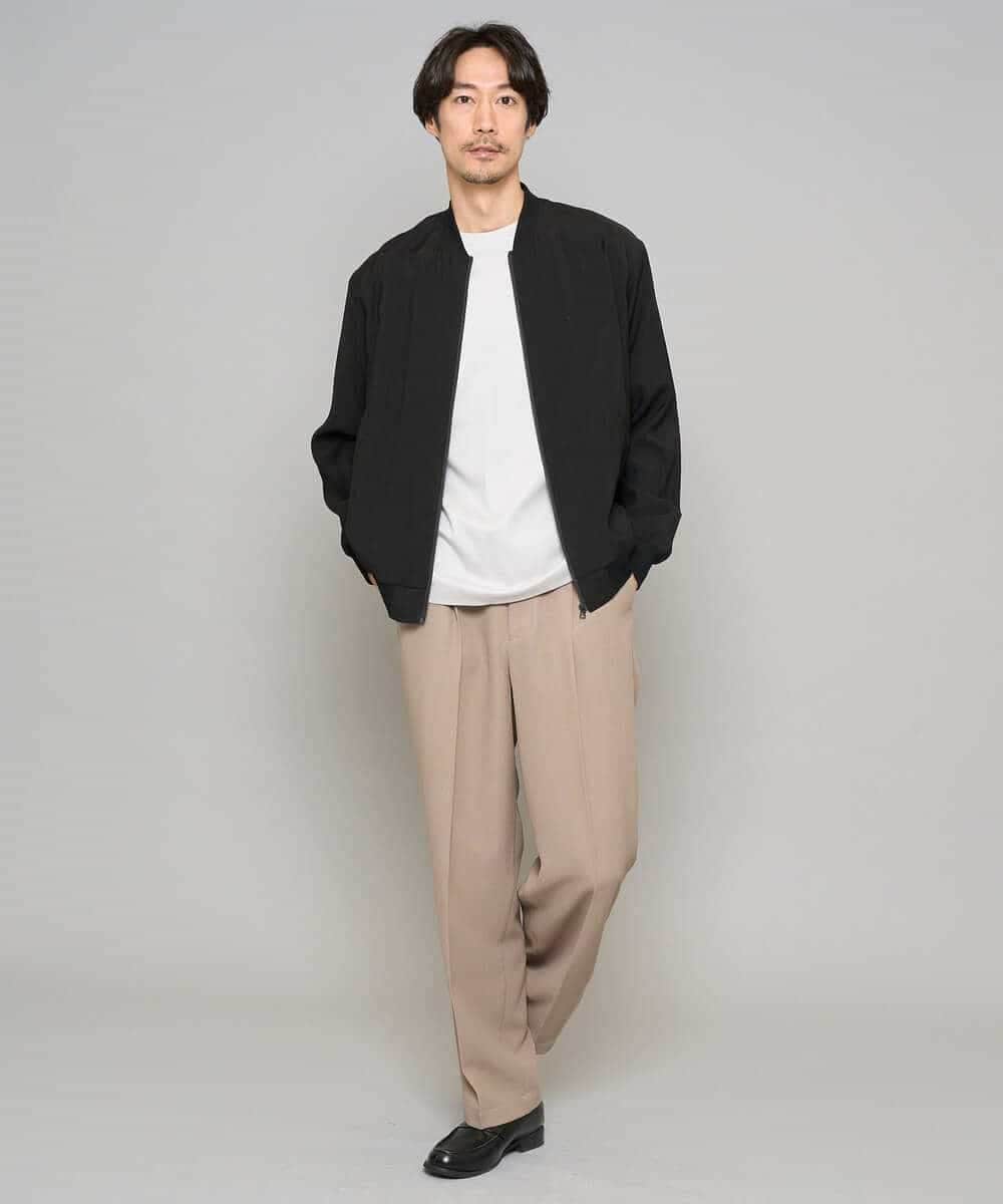 KHJGD25119 a.v.v MEN(アー・ヴェ・ヴェ) 【洗濯機で洗える】シアーリブブルゾン ブラック