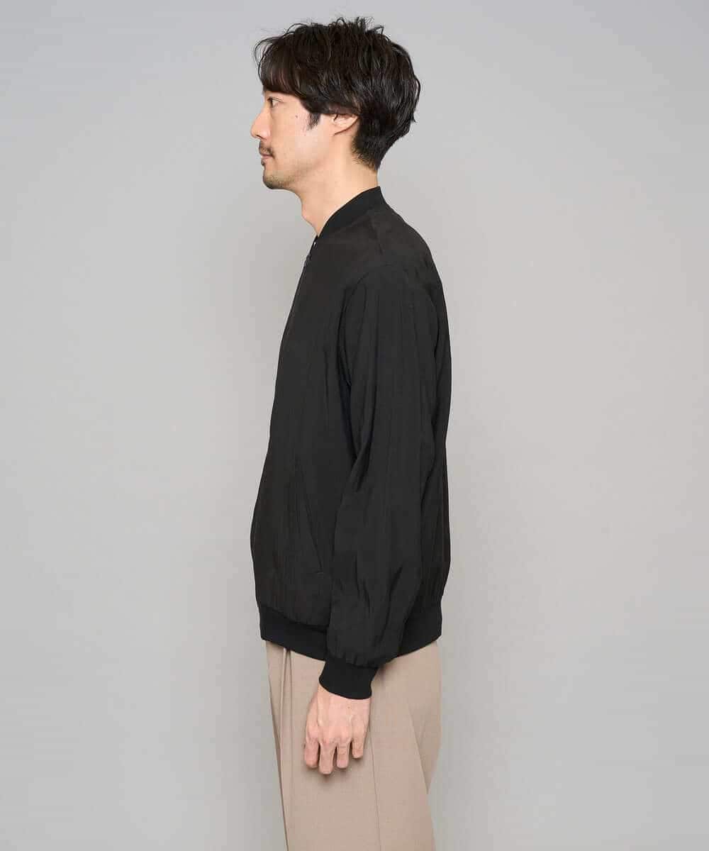 KHJGD25119 a.v.v MEN(アー・ヴェ・ヴェ) 【洗濯機で洗える】シアーリブブルゾン ブラック