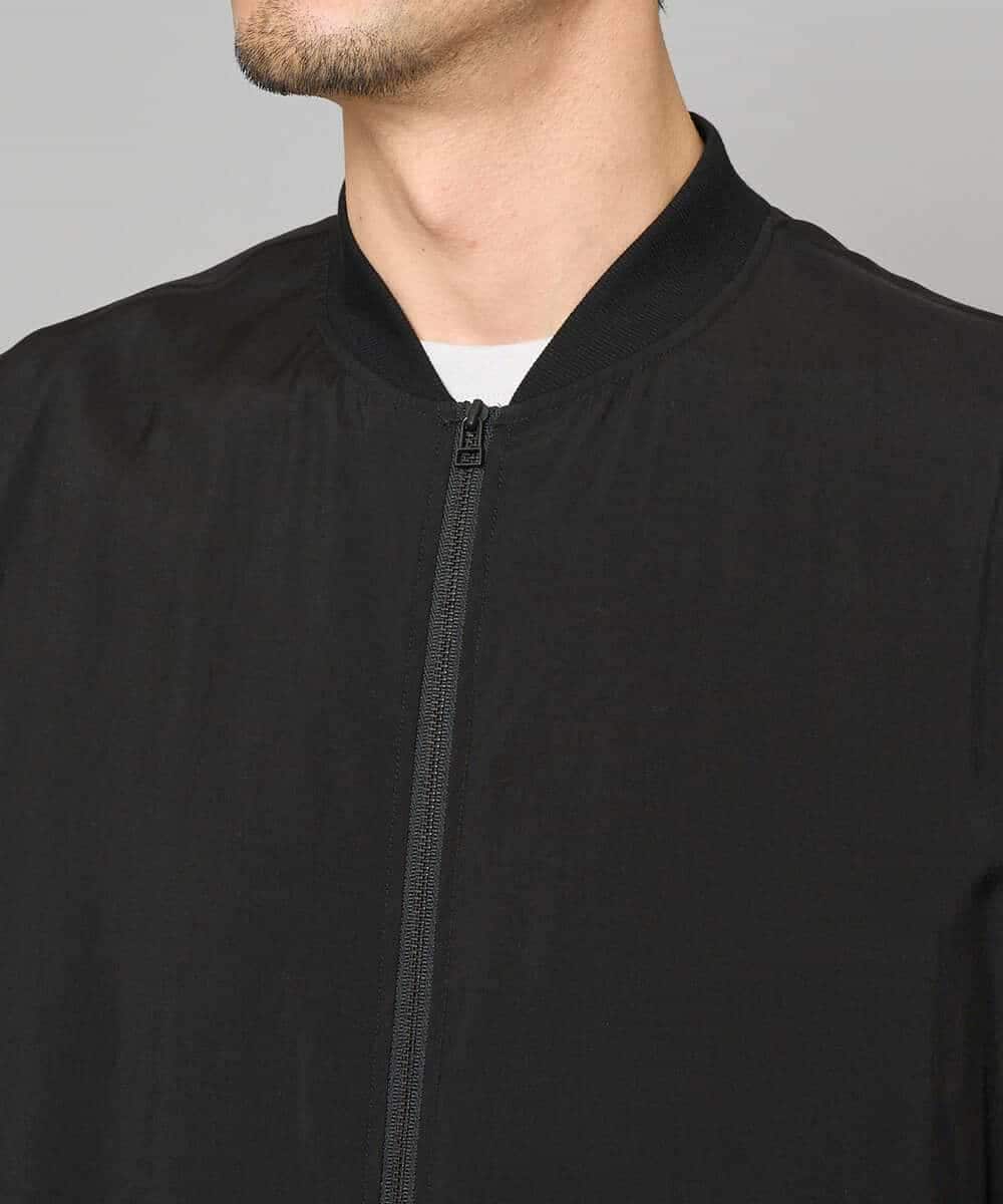 KHJGD25119 a.v.v MEN(アー・ヴェ・ヴェ) 【洗濯機で洗える】シアーリブブルゾン ブラック