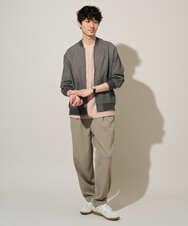 KHJGD26129 a.v.v MEN(アー・ヴェ・ヴェ) 【洗濯機で洗える】ヘリンボーンシアーリブブルゾン ブラック