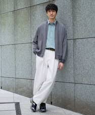 KHJGD26129 a.v.v MEN(アー・ヴェ・ヴェ) 【洗濯機で洗える】ヘリンボーンシアーリブブルゾン ブラック