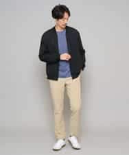 KHJGD26129 a.v.v MEN(アー・ヴェ・ヴェ) 【洗濯機で洗える】ヘリンボーンシアーリブブルゾン ブラック