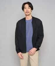 KHJGD26129 a.v.v MEN(アー・ヴェ・ヴェ) 【洗濯機で洗える】ヘリンボーンシアーリブブルゾン ブラック