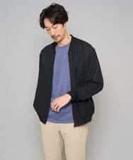 KHJGD26129 a.v.v MEN(アー・ヴェ・ヴェ) 【洗濯機で洗える】ヘリンボーンシアーリブブルゾン ブラック