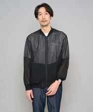 KHJGD26129 a.v.v MEN(アー・ヴェ・ヴェ) 【洗濯機で洗える】ヘリンボーンシアーリブブルゾン ブラック