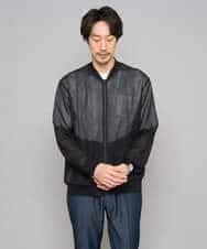 KHJGD26129 a.v.v MEN(アー・ヴェ・ヴェ) 【洗濯機で洗える】ヘリンボーンシアーリブブルゾン ブラック