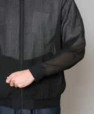 KHJGD26129 a.v.v MEN(アー・ヴェ・ヴェ) 【洗濯機で洗える】ヘリンボーンシアーリブブルゾン ブラック