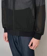 KHJGD26129 a.v.v MEN(アー・ヴェ・ヴェ) 【洗濯機で洗える】ヘリンボーンシアーリブブルゾン ブラック