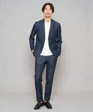 KHJGD35119 a.v.v MEN(アー・ヴェ・ヴェ) 【イージーケア/接触冷感】デニムライクストレッチスマートジャケット ダークグレー