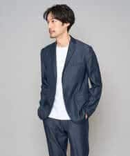KHJGD35119 a.v.v MEN(アー・ヴェ・ヴェ) 【イージーケア/接触冷感】デニムライクストレッチスマートジャケット ダークグレー