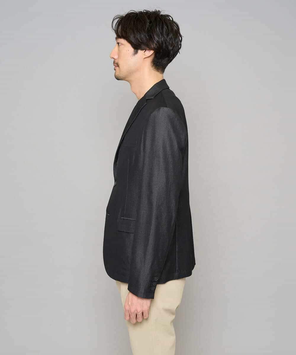 KHJGD35119 a.v.v MEN(アー・ヴェ・ヴェ) 【イージーケア/接触冷感】デニムライクストレッチスマートジャケット ダークグレー