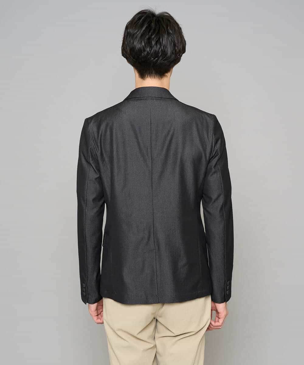 KHJGD35119 a.v.v MEN(アー・ヴェ・ヴェ) 【イージーケア/接触冷感】デニムライクストレッチスマートジャケット ダークグレー